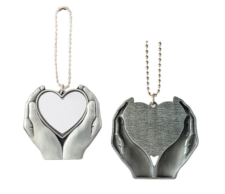Custom Hands Holding Heart Photo Necklace